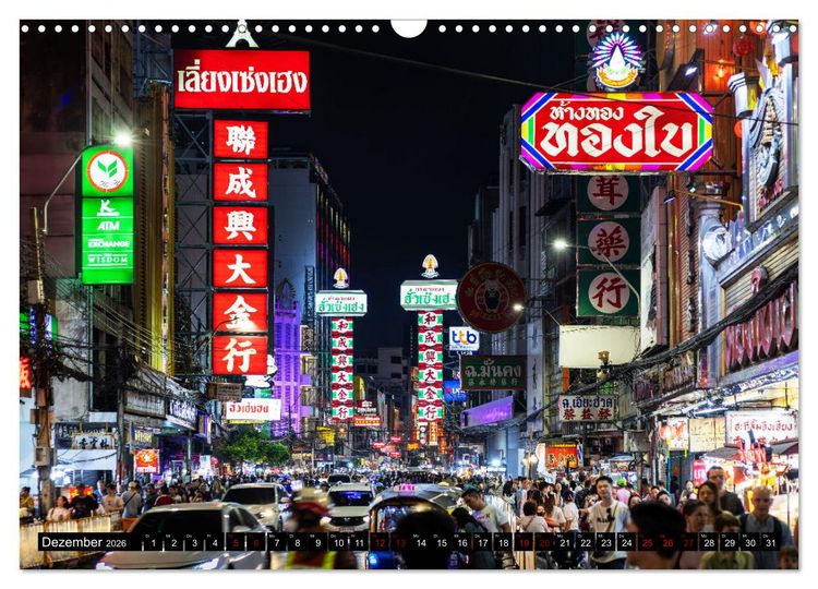 Produktbild: Bangkok - pulsierende Hauptstadt Thailands (Wandkalender 2026 DIN A3 quer), CALVENDO Monatskalender