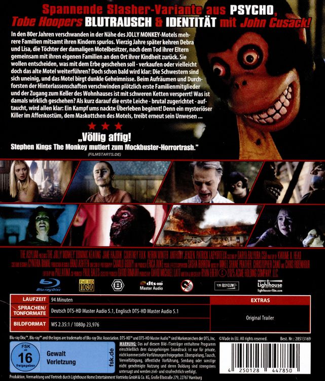 Produktbild: The Jolly Monkey - Motel des Grauens