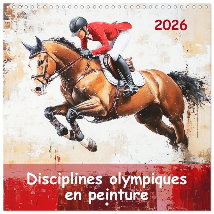 Produktbild: Disciplines olympiques en peinture (Calendrier mural carr&eacute; 2026 30x30 cm) Calendrier double avec une page pour vos prises de notes