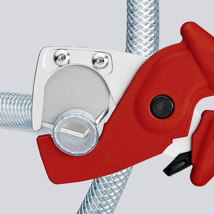 Produktbild: Knipex 90 20 185 Schlauchschneider Geeignet f&uuml;r (Abisoliertechnik) Kunststoffrohre, Schl&auml;uche 25 mm
