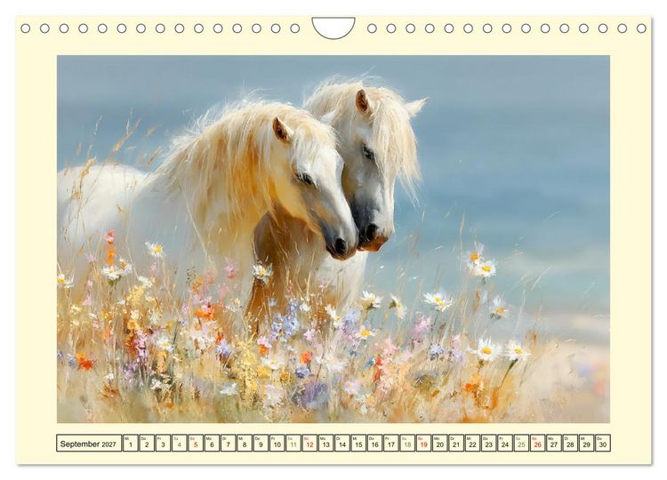 Produktbild: Hufe am Strand. Pferde im Schein des K&uuml;stenlichts (Wandkalender 2027 DIN A4 quer), CALVENDO Monatskalender