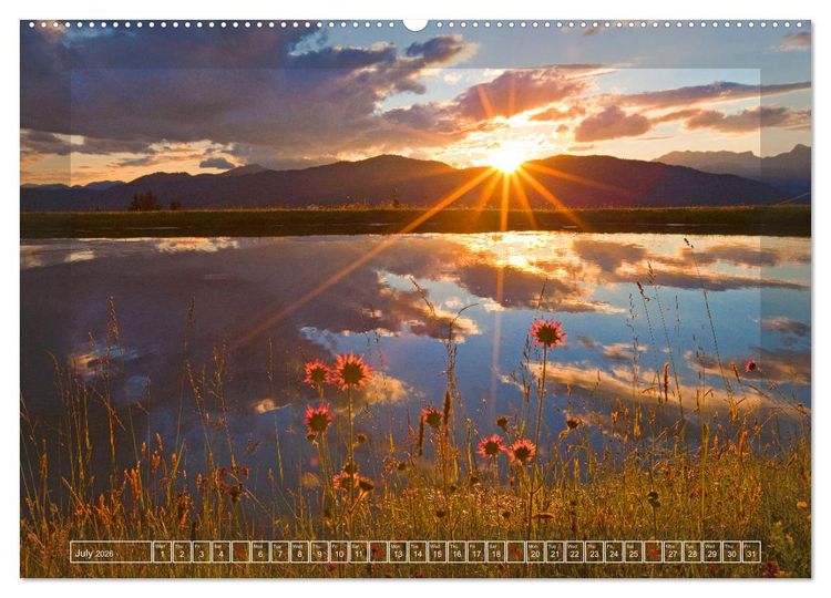 Produktbild: When the sun rises and sets (High Quality Premium Wall Calendar 2026 DIN A2 landscape),CALVENDO 12 Month Wall Calendar