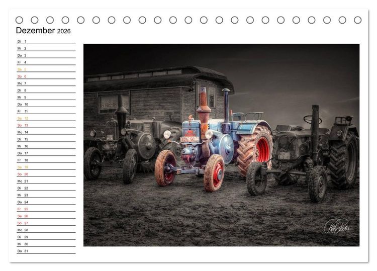 Produktbild: Trecker - Oldtimer / Geburtstagskalender (Tischkalender 2026 DIN A5 quer), CALVENDO Monatskalender