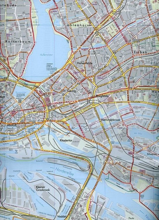Produktbild: Bikeline Radkarte Deutschland. ADFC-Radplan Hamburg 1 : 20 000
