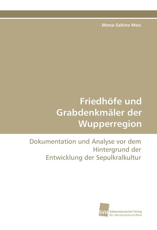 Produktbild: Friedh&ouml;fe und Grabdenkm&auml;ler der Wupperregion