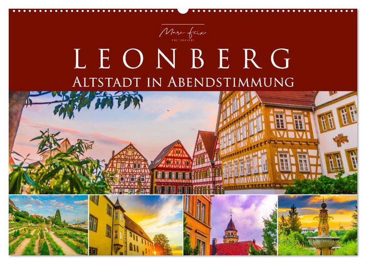 Produktbild: Leonberg - Altstadt in Abendstimmung (Wandkalender 2026 DIN A2 quer), CALVENDO Monatskalender