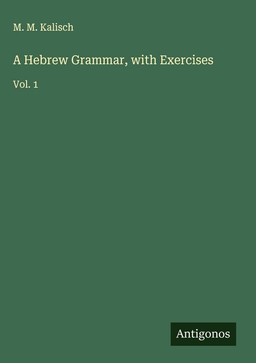 Produktbild: A Hebrew Grammar, with Exercises