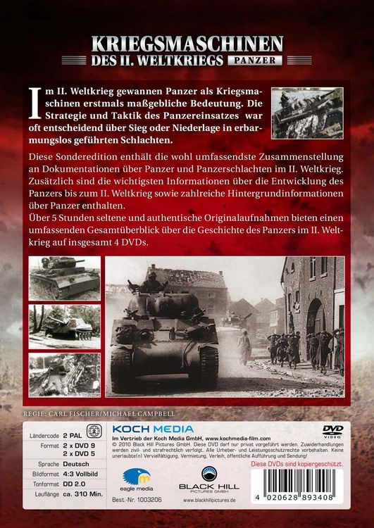 Produktbild: Kriegsmaschinen des II. Weltkriegs - Panzer [4 DVDs]