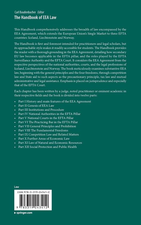 Produktbild: The Handbook of EEA Law