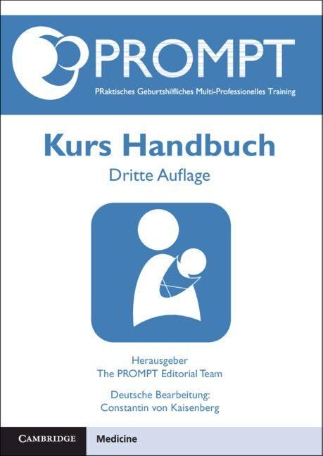 Produktbild: PROMPT PRaktisches Geburtshilfliches Multi-Professionelles Training, Kurs Handbuch