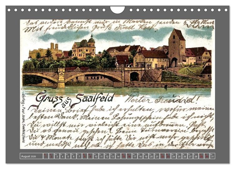 Produktbild: Gru&szlig; aus Saalfeld an der Saale (Wandkalender 2026 DIN A4 quer), CALVENDO Monatskalender