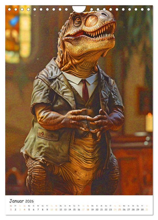 Produktbild: Tyrannosaurus Rex - Kleine Arme, gro&szlig;e Abenteuer (Wandkalender 2026 DIN A4 hoch), CALVENDO Monatskalender