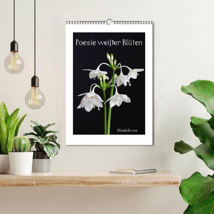 Produktbild: Poesie wei&szlig;er Bl&uuml;ten (Wandkalender 2026 DIN A3 hoch), CALVENDO Monatskalender