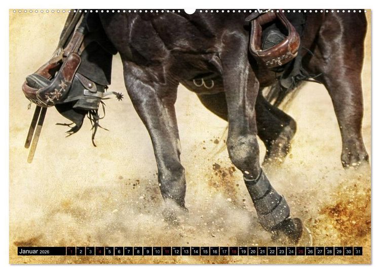 Produktbild: Western und Pferde (hochwertiger Premium Wandkalender 2026 DIN A2 quer), Kunstdruck in Hochglanz