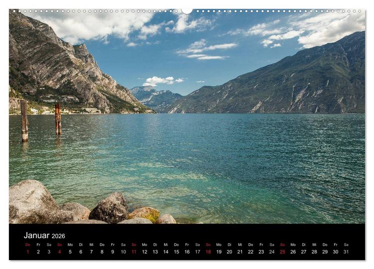 Produktbild: Die sch&ouml;nste Seite am Gardasee (Wandkalender 2026 DIN A2 quer), CALVENDO Monatskalender