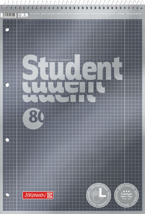 Produktbild: Collegebl A4 Spir.ob Lin28 Prem