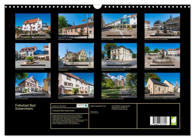 Produktbild: Felkebad Bad Sobernheim (Wandkalender 2026 DIN A3 quer), CALVENDO Monatskalender