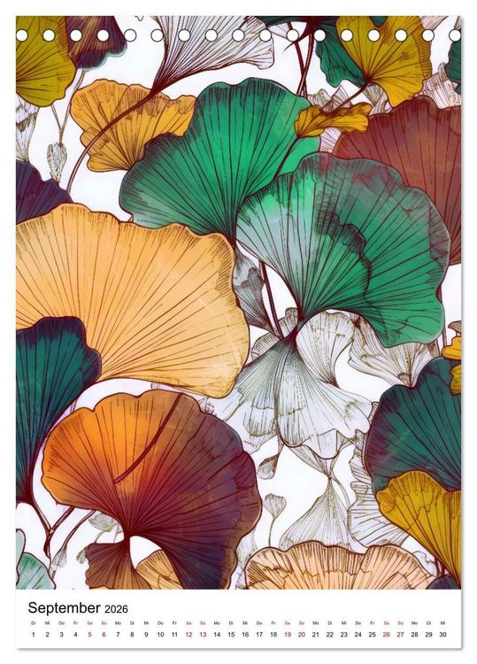Produktbild: Ginkgo Biloba Sch&ouml;nheit (Tischkalender 2026 DIN A5 hoch), CALVENDO Monatskalender