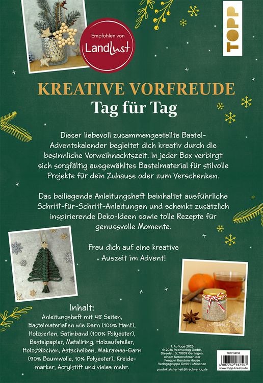 Produktbild: Der kreative Adventskalender - empfohlen von LandLust