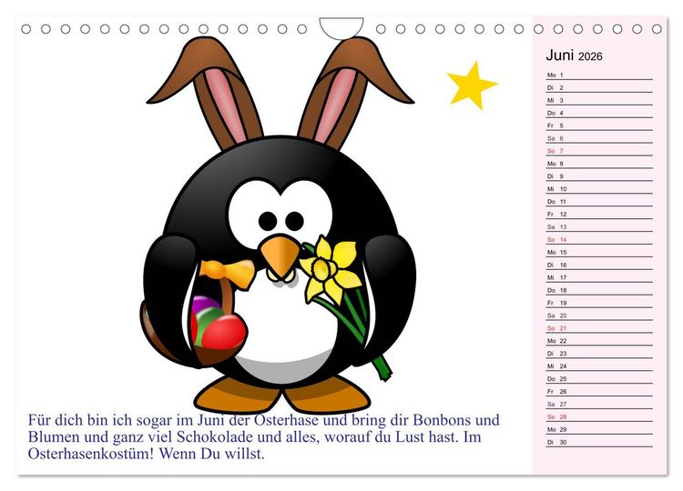 Produktbild: Pinguin-Elfe (Wandkalender 2026 DIN A4 quer), CALVENDO Monatskalender