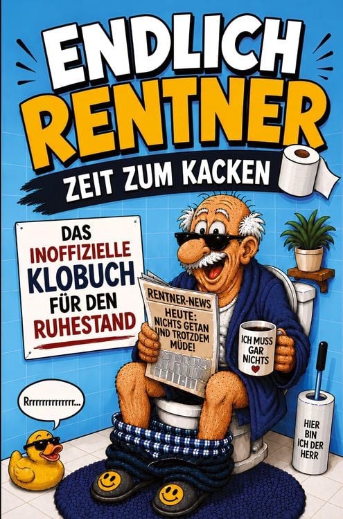 Produktbild: Endlich Rentner - Zeit zum Kacken: Das inoffizielle Klobuch f&uuml;r den Ruhestand (Geschenk zum Renteneintritt f&uuml;r M&auml;nner)