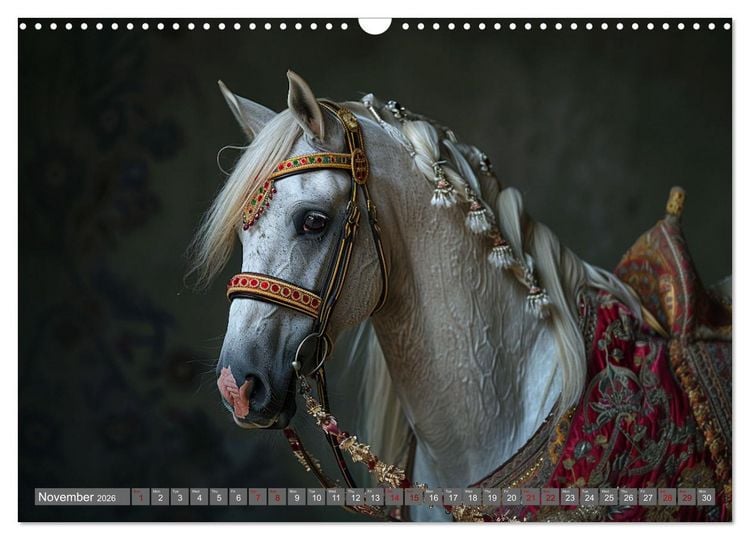 Produktbild: White Horses in Splendor (Wall Calendar 2026 DIN A3 landscape), CALVENDO 12 Month Wall Calendar