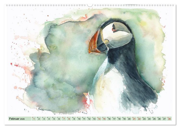 Produktbild: Faszination V&ouml;gel im Aquarell - Expressionistische Kunst von Doris Kr&uuml;ger (Wandkalender 2026 DIN A2 quer), CALVENDO Monatskalender