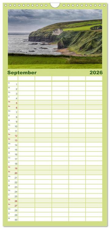 Produktbild: Familienplaner 2026 - Schottland im Licht mit 5 Spalten (Wandkalender, 21 x 45 cm) CALVENDO