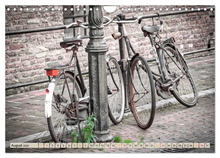 Produktbild: Fahrrad Alltag - Film Noir Style (Wandkalender 2026 DIN A4 quer), CALVENDO Monatskalender