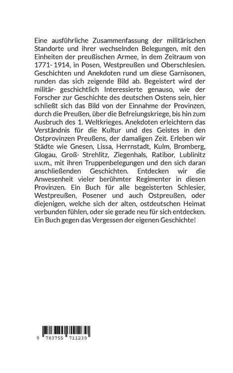 Produktbild: Die Standorte des preu&szlig;ischen Milit&auml;rs in Posen, Westpreu&szlig;en und Oberschlesien 1771-1914