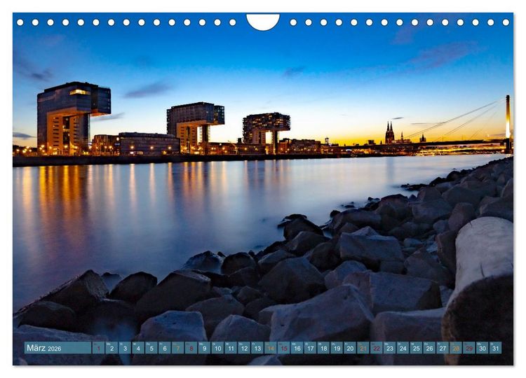 Produktbild: RIVERSIDE BLUES - Abends am Fluss (Wandkalender 2026 DIN A4 quer), CALVENDO Monatskalender