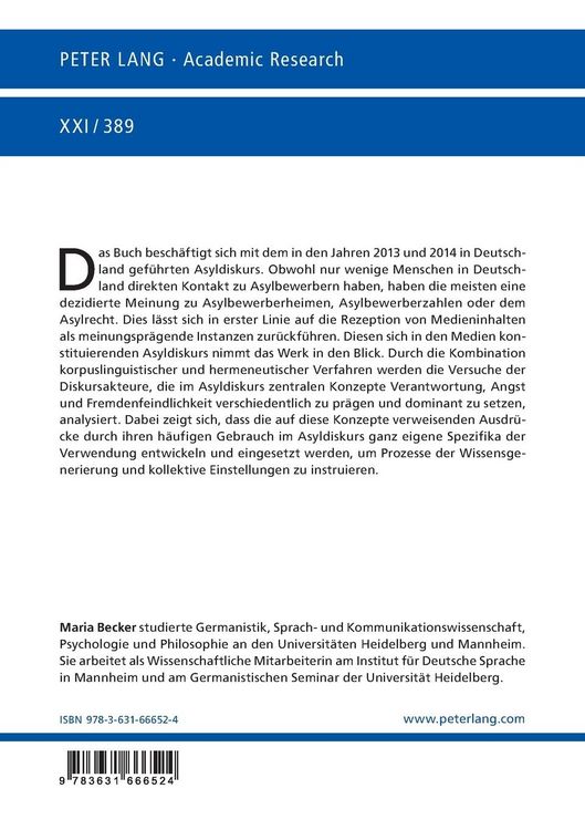 Produktbild: Der Asyldiskurs in Deutschland