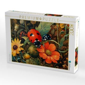Produktbild: CALVENDO Puzzle Marienk&auml;fer auf den Bl&uuml;ten | 2000 Teile Lege-Gr&ouml;&szlig;e 90x67cm Foto-Puzzle f&uuml;r gl&uuml;ckliche Stunden