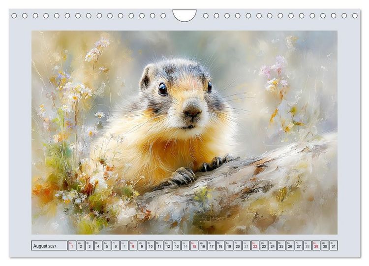 Produktbild: Murmeltiere. Kleine W&auml;chter der Berge (Wandkalender 2027 DIN A4 quer), CALVENDO Monatskalender