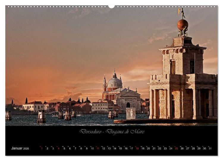 Produktbild: Venedig &ndash; La Serenissima (hochwertiger Premium Wandkalender 2026 DIN A2 quer), Kunstdruck in Hochglanz