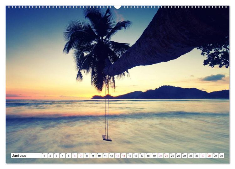 Produktbild: Seychellen Strandfeeling (hochwertiger Premium Wandkalender 2026 DIN A2 quer), Kunstdruck in Hochglanz