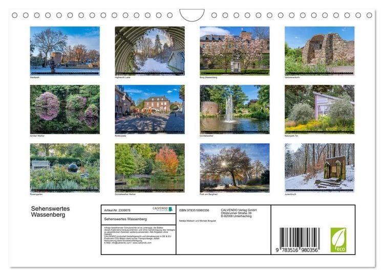Produktbild: Sehenswertes Wassenberg (Wandkalender 2027 DIN A4 quer), CALVENDO Monatskalender