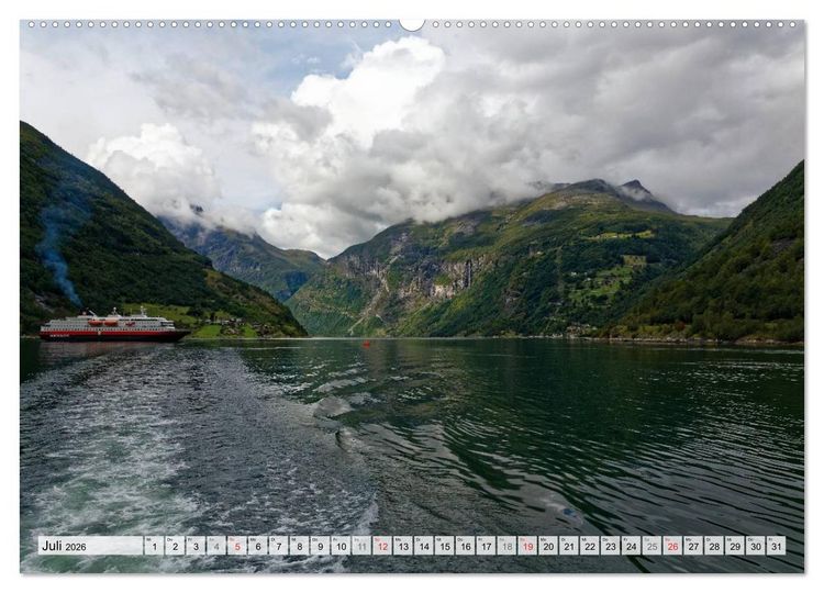 Produktbild: Hurtigruten - Faszination Natur (Wandkalender 2026 DIN A2 quer), CALVENDO Monatskalender
