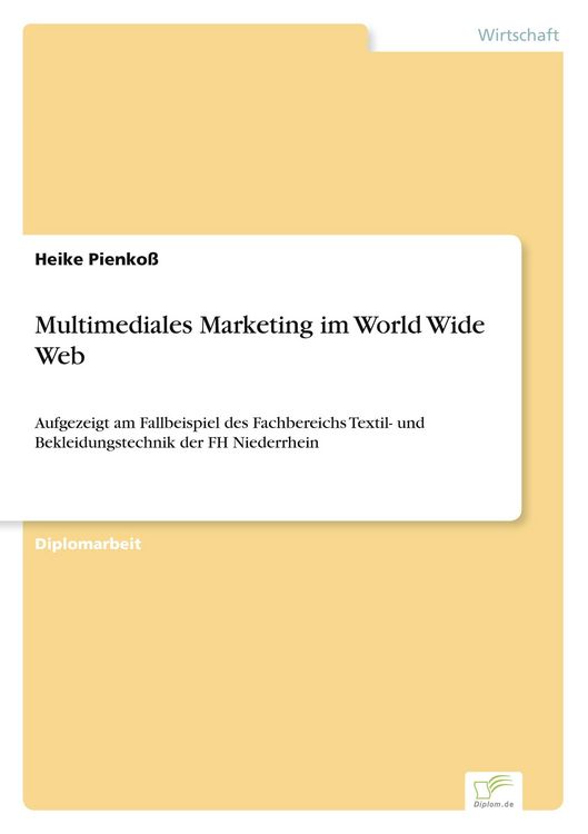Produktbild: Multimediales Marketing im World Wide Web