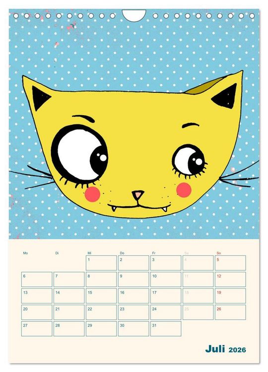 Produktbild: Kindliche Motive von Little Miss Arty - Illustrationen! (Wandkalender 2026 DIN A4 hoch), CALVENDO Monatskalender