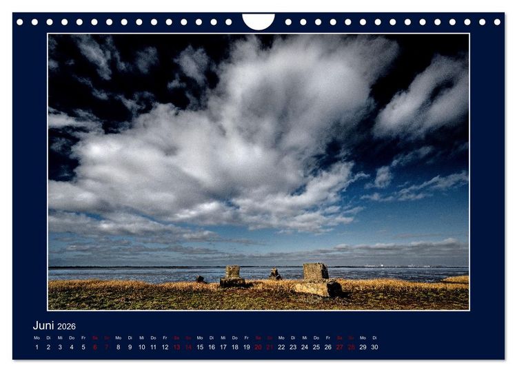 Produktbild: Wolken, Watt und Wellen. Fotografische Impressionen vom Jadebusen. (Wandkalender 2026 DIN A4 quer), CALVENDO Monatskalender
