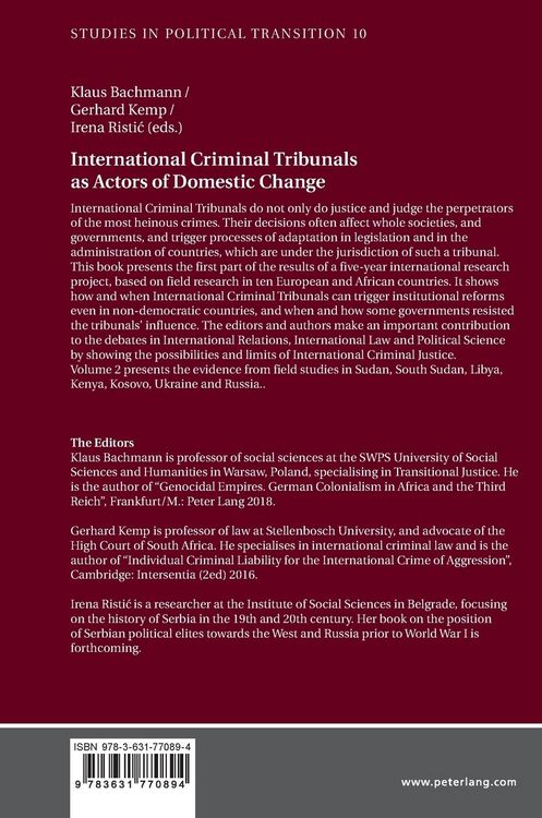 Produktbild: International Criminal Tribunals as Actors of Domestic Change.