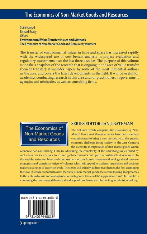 Produktbild: Environmental Value Transfer: Issues and Methods