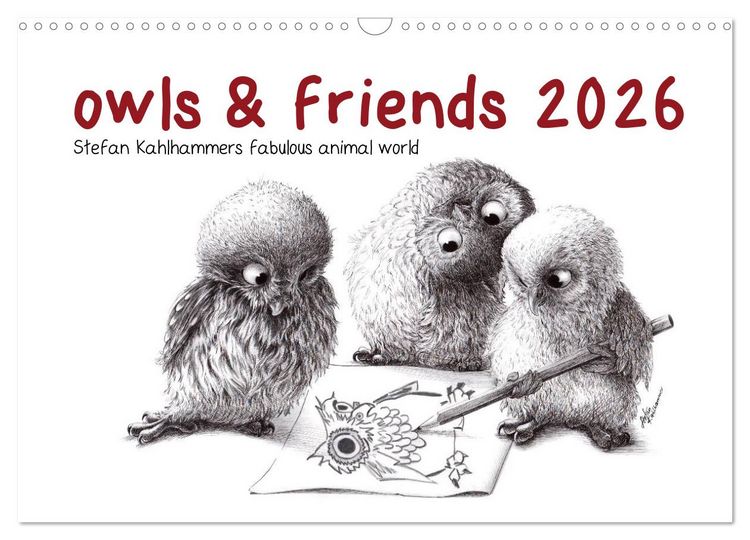 Produktbild: owls & friends 2026 (Wall Calendar 2026 DIN A3 landscape), CALVENDO 12 Month Wall Calendar