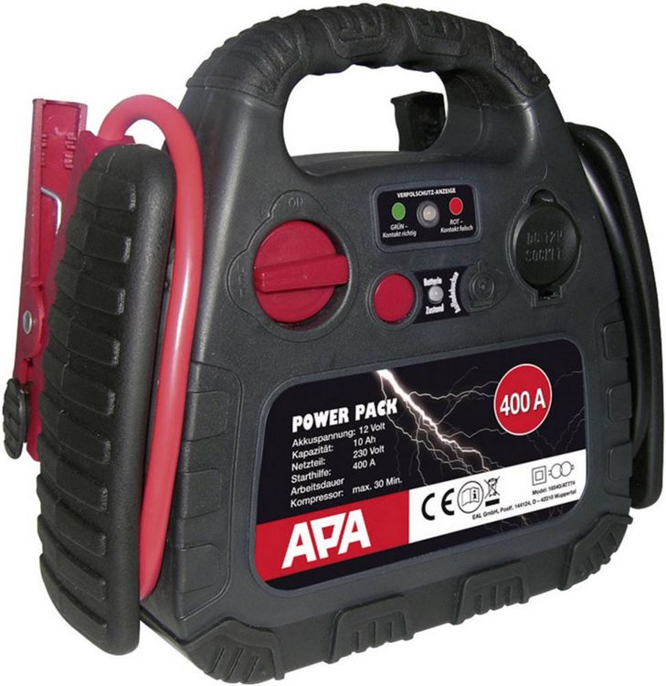Produktbild: APA Schnellstartsystem Powerpack 16540 Starthilfestrom (12 V)=250 A 12 V-Ausgang 1x, Kompressor, Ladezustandsanzeige