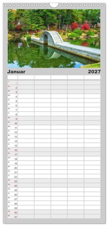 Produktbild: Familienplaner 2027 - Herbst in Japan mit 5 Spalten (Wandkalender, 21 x 45 cm) CALVENDO