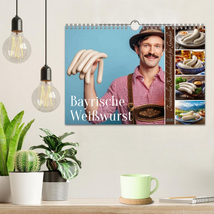 Produktbild: Bayrische Wei&szlig;wurst - Traditioneller K&uuml;chenkalender f&uuml;r Genie&szlig;er (Wandkalender 2026 DIN A4 quer), CALVENDO Monatskalender
