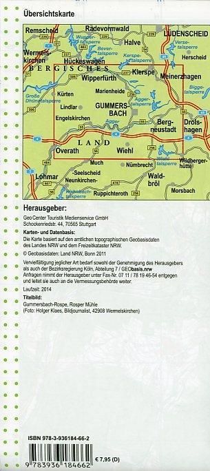 Produktbild: Oberbergisches Talsperrenland Blatt 31, topographische Wanderkarte NRW