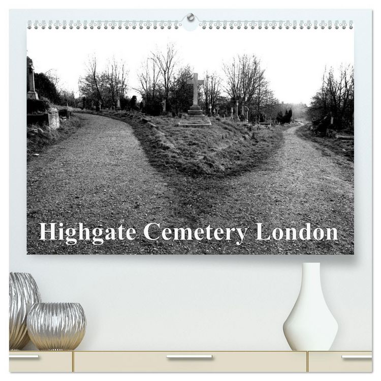 Produktbild: Highgate Cemetery London (hochwertiger Premium Wandkalender 2026 DIN A2 quer), Kunstdruck in Hochglanz