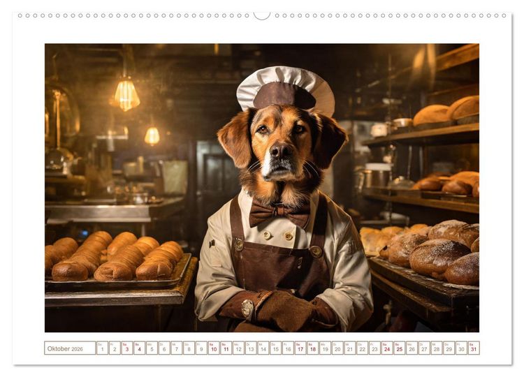 Produktbild: Wenn Hunde arbeiten (hochwertiger Premium Wandkalender 2026 DIN A2 quer), Kunstdruck in Hochglanz